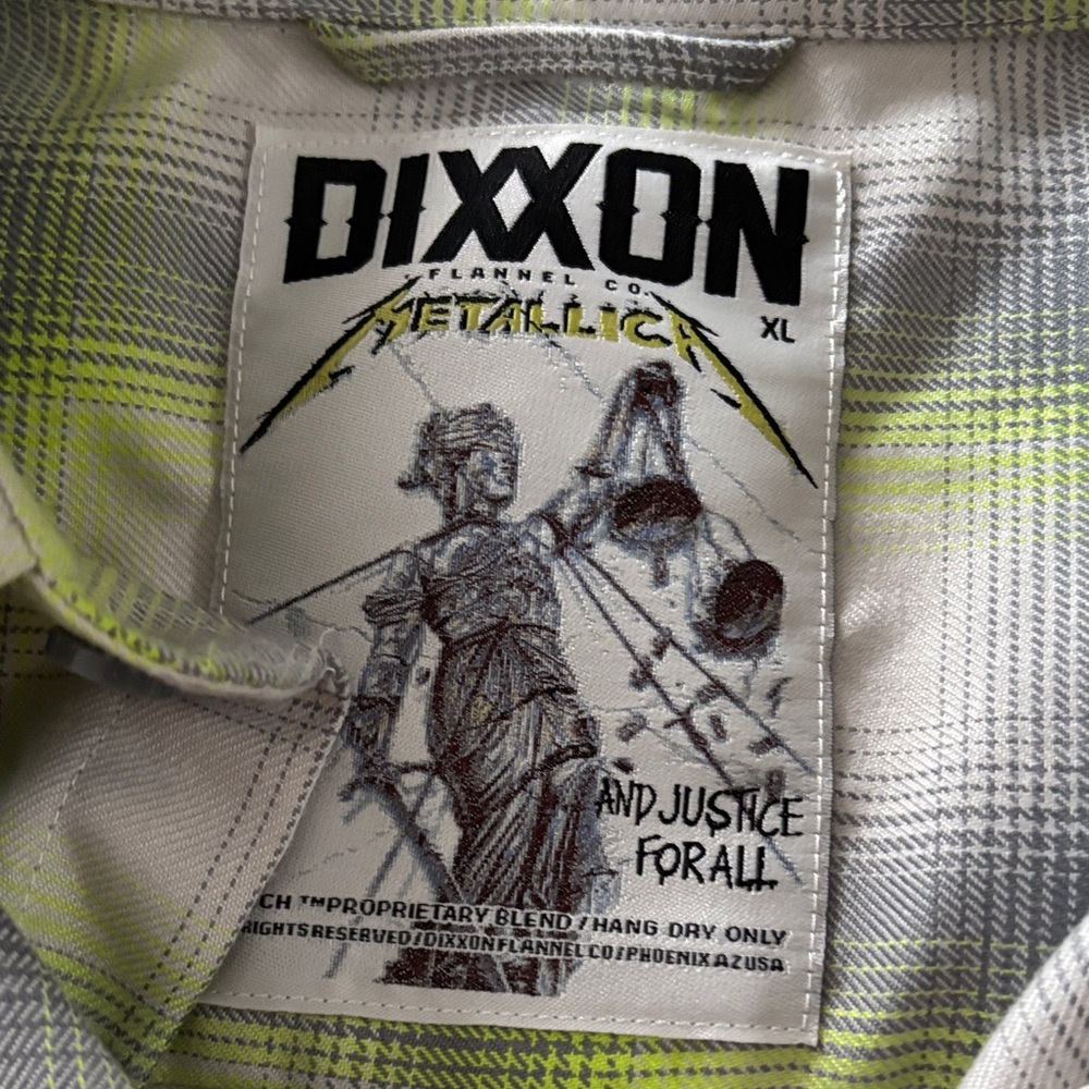 DIXXON Metallica and justice for all Flannel XL - Picture 3 of 5